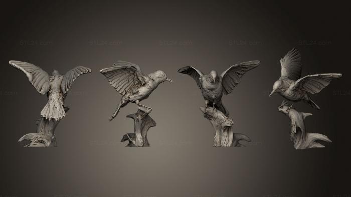 Bird figurines (Northern Flicker, STKB_0136) 3D models for cnc
